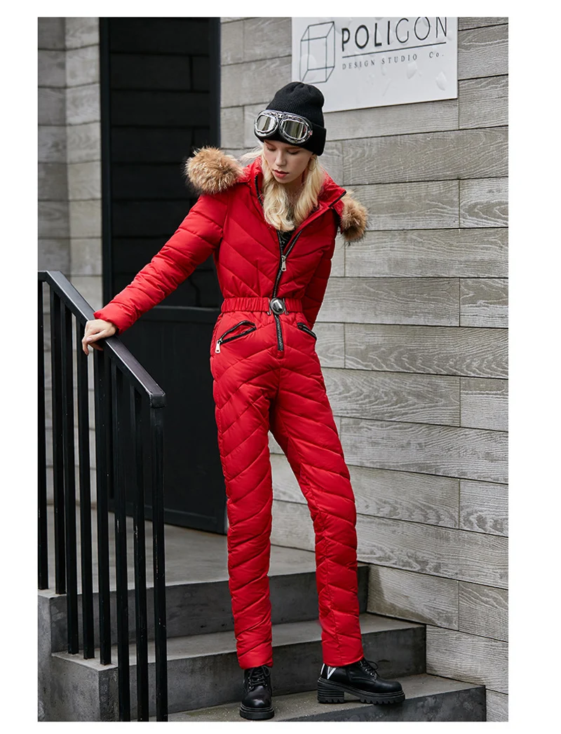 New Women Ski jacket and Pant Ski suits Females Jumpsuit Women Snowboard Waterproof Overall Russia