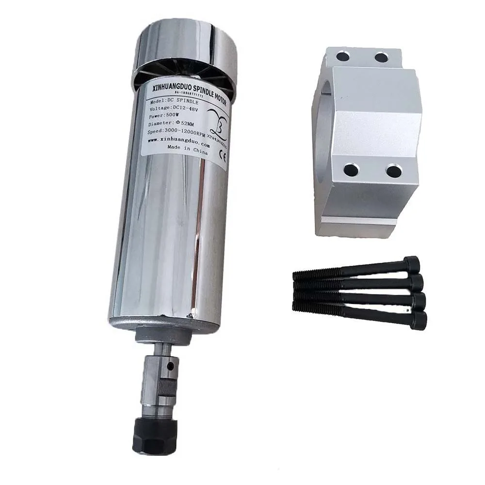 С воздушным охлаждением 200 W/300 W/400 W/500 Вт DC мотор шпинделя для ребенка от 12 до 48V DC собрать+ УФ-фильтр 52 мм с зажим Кронштейн приспособление для печатная плата ЧПУ-станка ER11