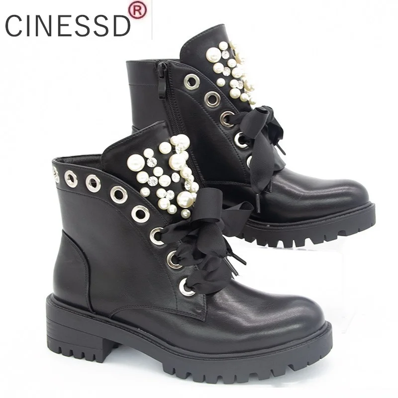 

Женские короткие ботинки 2021, женские кожаные ботильоны, Осенние мотоциклетные ботинки на платформе для женщин, удобные женские ботинки с же...