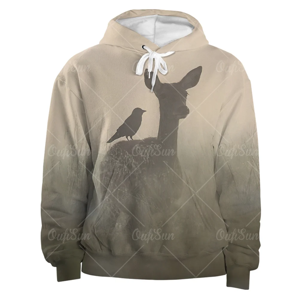 Худи мужское оверсайз с 3D принтом Повседневная пляжная кофта для отпуска