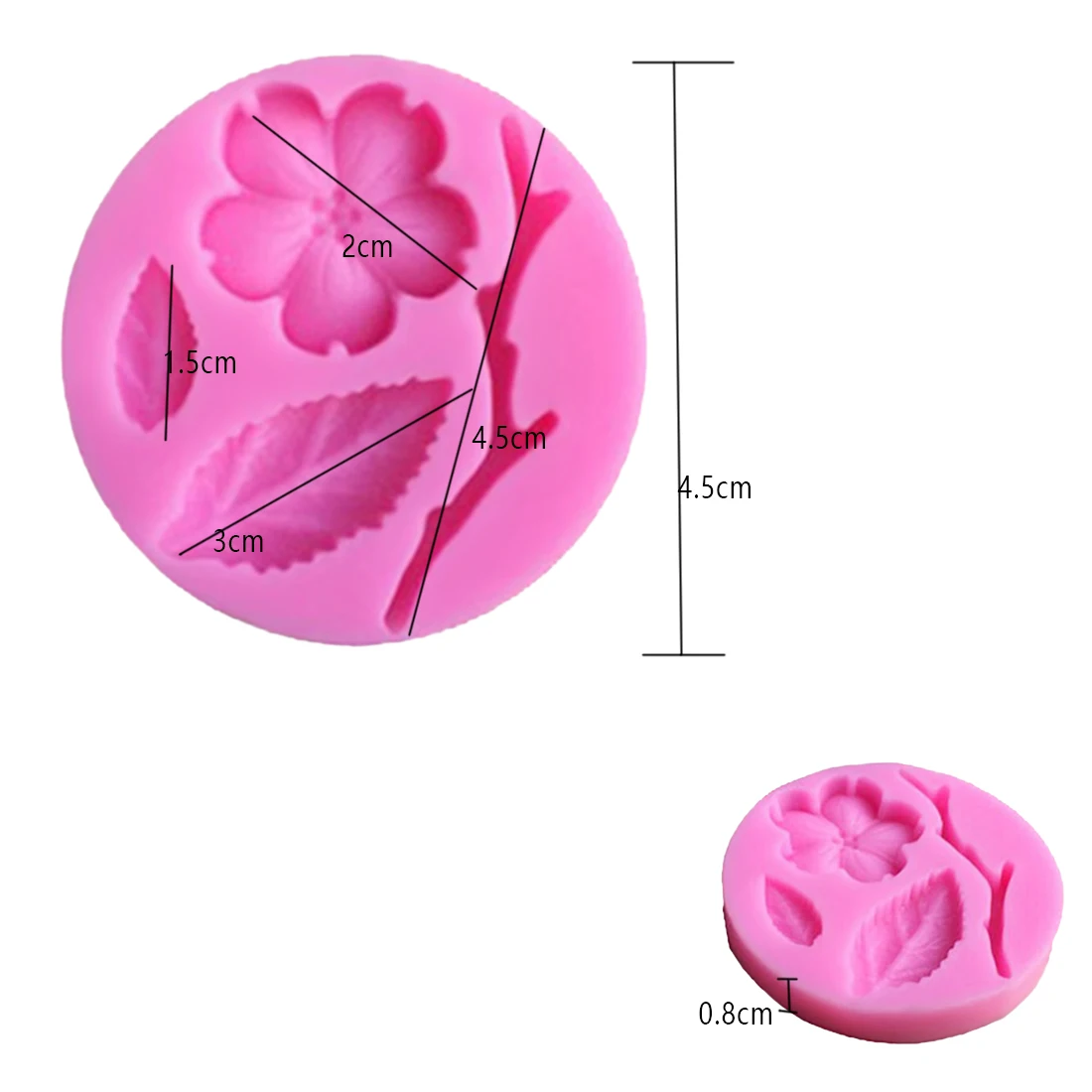 

Candy Cake Mold Peach Blossom Shape Fondant Molds Cake Decorating Tools Chocolate Mold Soap Cake Stencils Kitchen DIY Tools 1PC