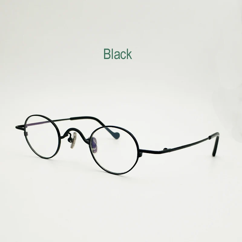 Elliptical forming human glasses very small lens size pure titanium gold myopic optical prescription eyes | Аксессуары для одежды