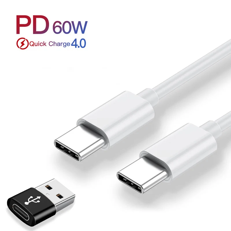 60 Вт PD USB-C USB кабель Type-C с функцией быстрой зарядки для Macbook Pro SAMSUNG Note 10 + S10 9 XIAOMI Mi9 MIX3