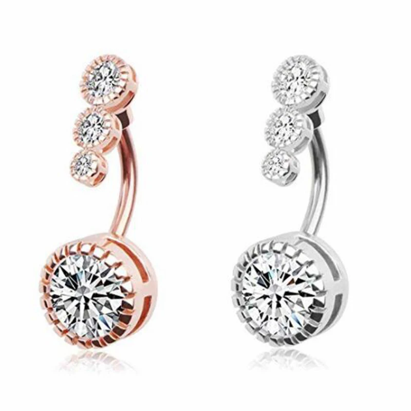 1 шт. кольцо пупка круглый кристаллический горный хрусталь пирсинг ювелирные