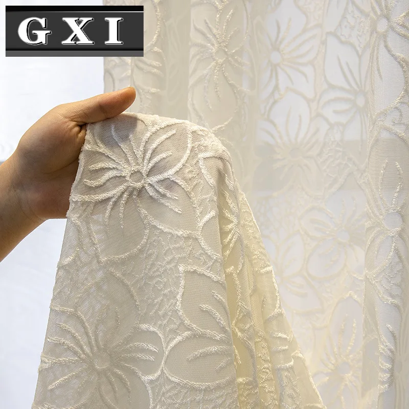 Романтичные занавески из вуали с вышивкой для детей девушек спальни