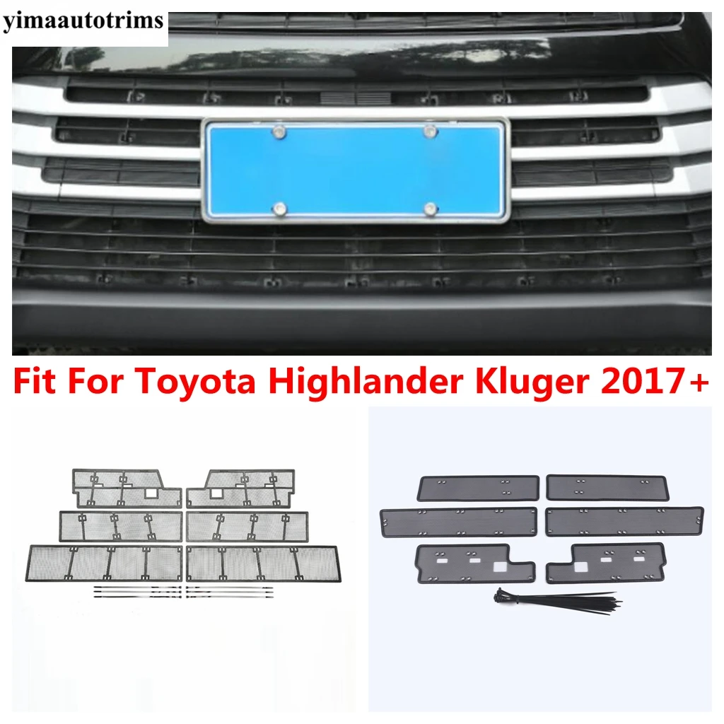 

Front Grille Insert Net Insect Screening Mesh Protection For Toyota Highlander Kluger 2017 2018 2019 Accessories Exterior Refit