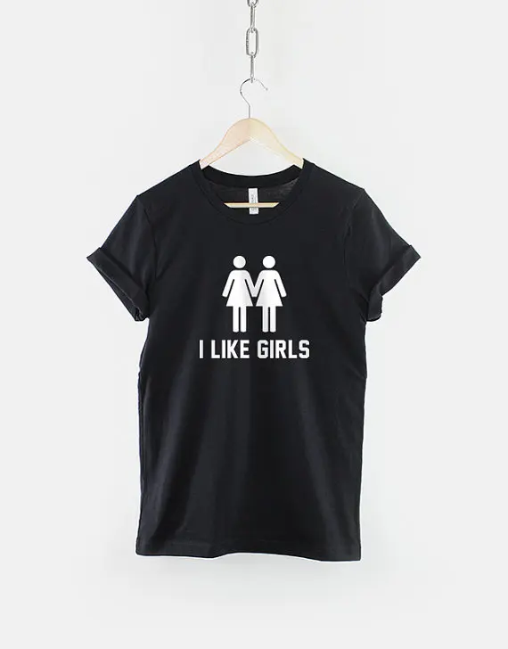Лесбийская Футболка мне нравятся девушки Tomboy гей Pride Girls Shirt C059|pride gay| |