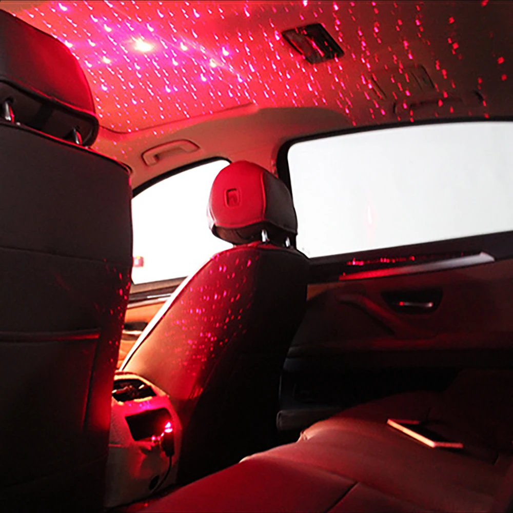 Автомобильная Usb атмосферная потолочная крыша интерьерное украшение автомобиля звездное небо верхний подлокотник коробка проекционная лампа модификация