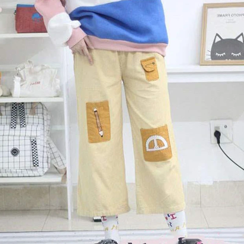 

2020 Spring Corduroy Pants Women Korean Students Straight High Waist Trousers Women Loose Casual Wide Leg Pants Female