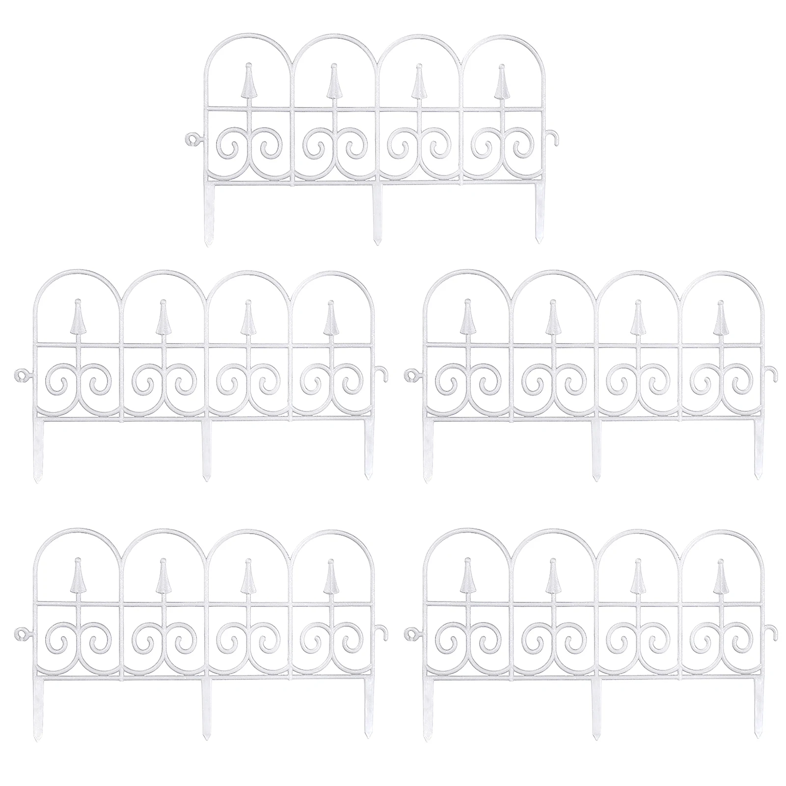 

Newly 5pcs Garden Border Decorative Fence Edging Outdoor Plant Bordering Lawn Edging Fence For Garden Decor Flexible TE8