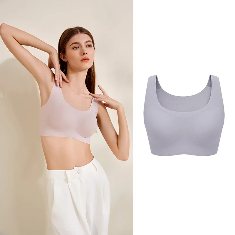 

Сексуальный бесшовный бюстгальтер без стальных колец, мягкое приталенное женское нижнее белье, женское нижнее белье, бюстгальтер пуш-ап, Пи...