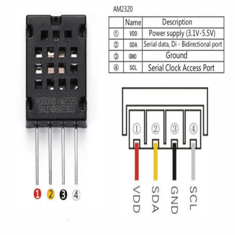 1pcs AM2320 digital temperature and humidity sensor AM2320B replace SHT10 SHT11 series for Arduino | Электроника