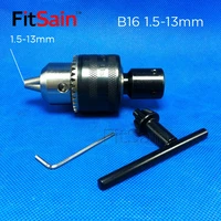 fitsain b16 1 5 13mm mini drill chuck for motor shaft 8mm10mm12mm14mm connect rod power tools accessories drill press