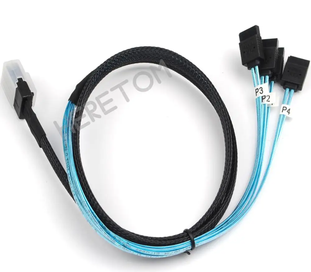 1M SAS sata кабель Mini-SAS SFF-8087 до 4 SATA Mini 4i SFF8087 36P 7P для передачи данных на жестком диске 100