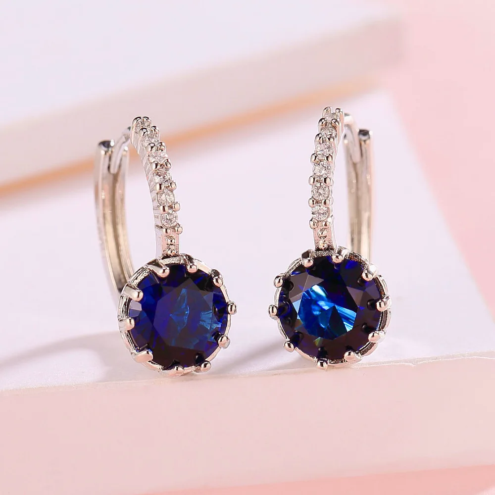 CZ цирконием висячие серьги в виде капель с кристаллами форме Модные женские