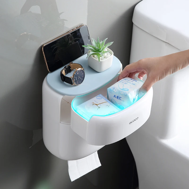 Многофункциональный настенный держатель для туалетной бумаги ECOCO