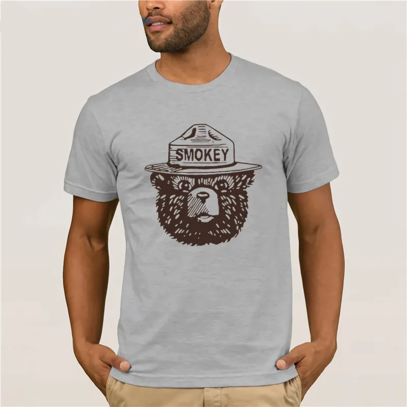 Новинка 2019 популярная мужская повседневная футболка с рисунком медведя smokey
