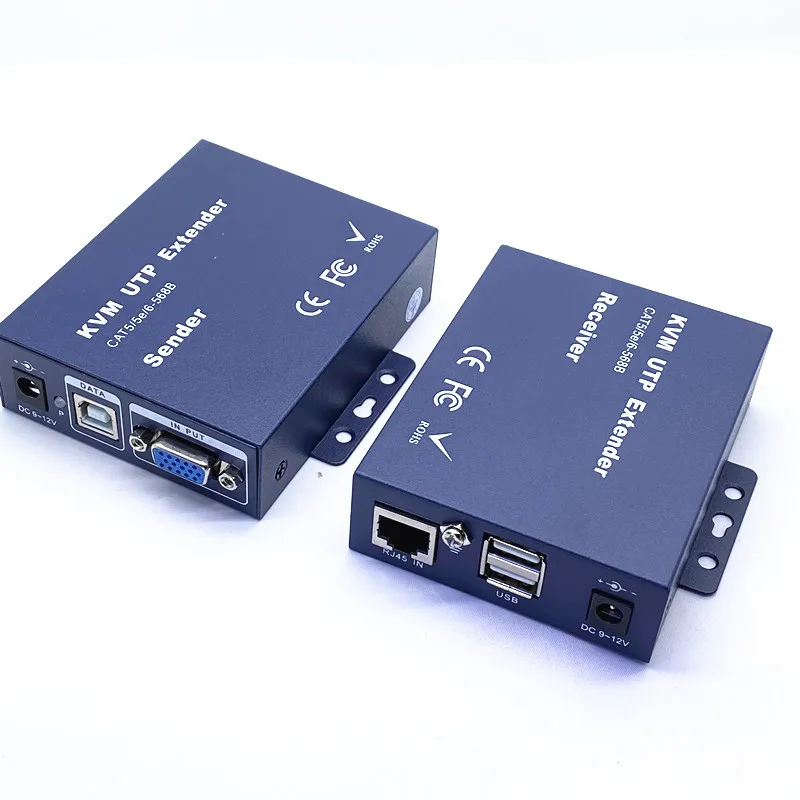 VGA USB KVM удлинитель видео аудио по RJ45 Cat5/5e/6 кабель до 100 м 200 конвертер приемник