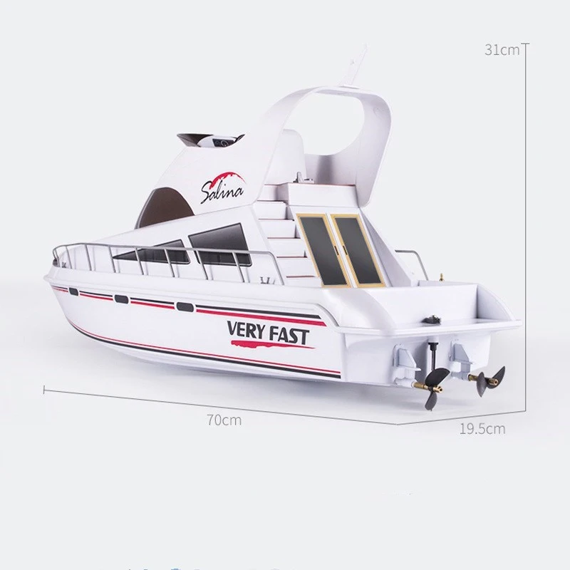 Крупногабаритная высокоскоростная радиоуправляемая яхта 70 см королевская