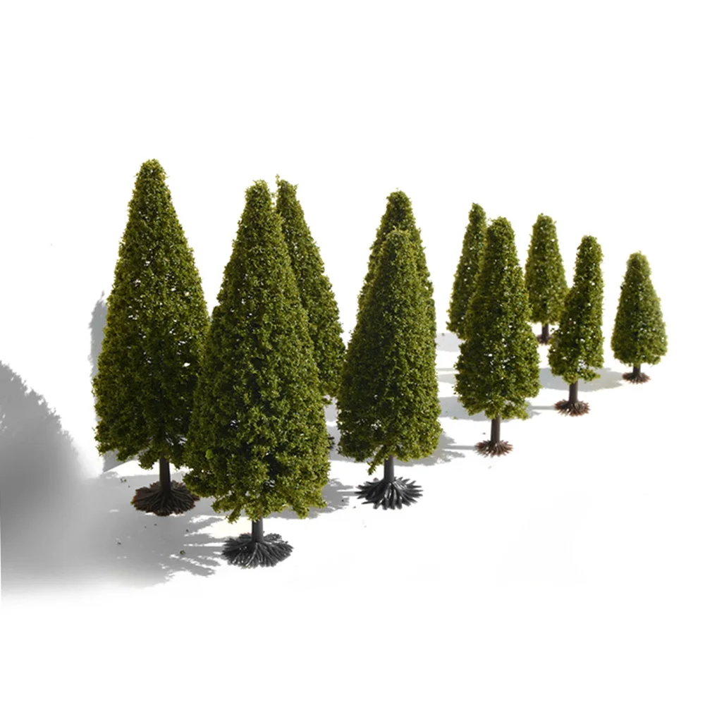 

15pcs Mini Landscape Tree Simulation Trees Model Green Doll 6.5/8.5/10/11cm Railroad Scenery Home Decoration Artificial Pine