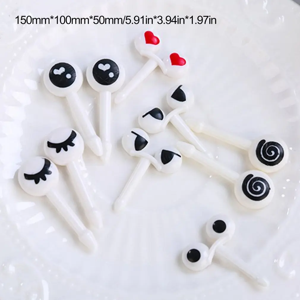 

10pcs/set Eye Pattern Toothpick Hardworking Ants Fruit Forks Dessert Salad Forks Tableware Multiple Use For Party Home Forks