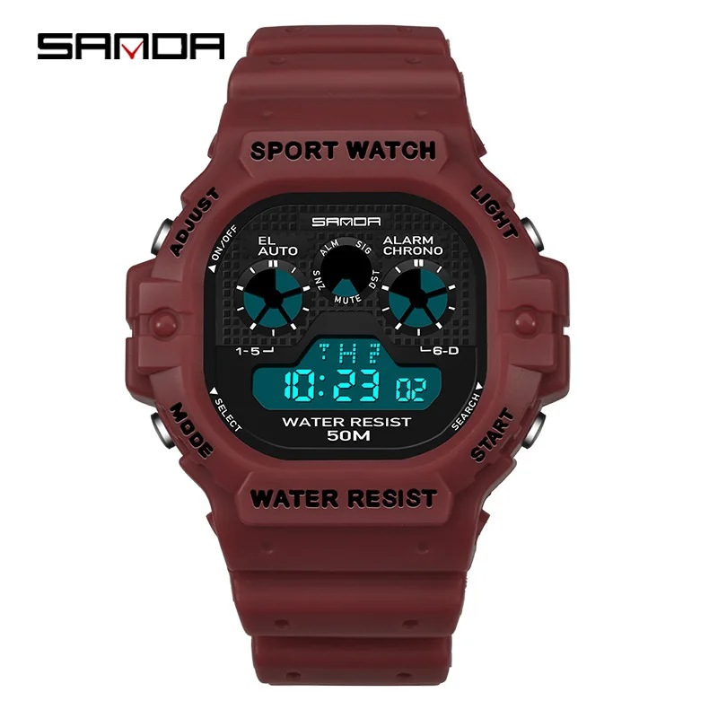 

Sanda Sports Watch Men's Watch Waterproof LED Electronic Watch Multifunction Alarm Clock Women digital Watch Relogio Masculino