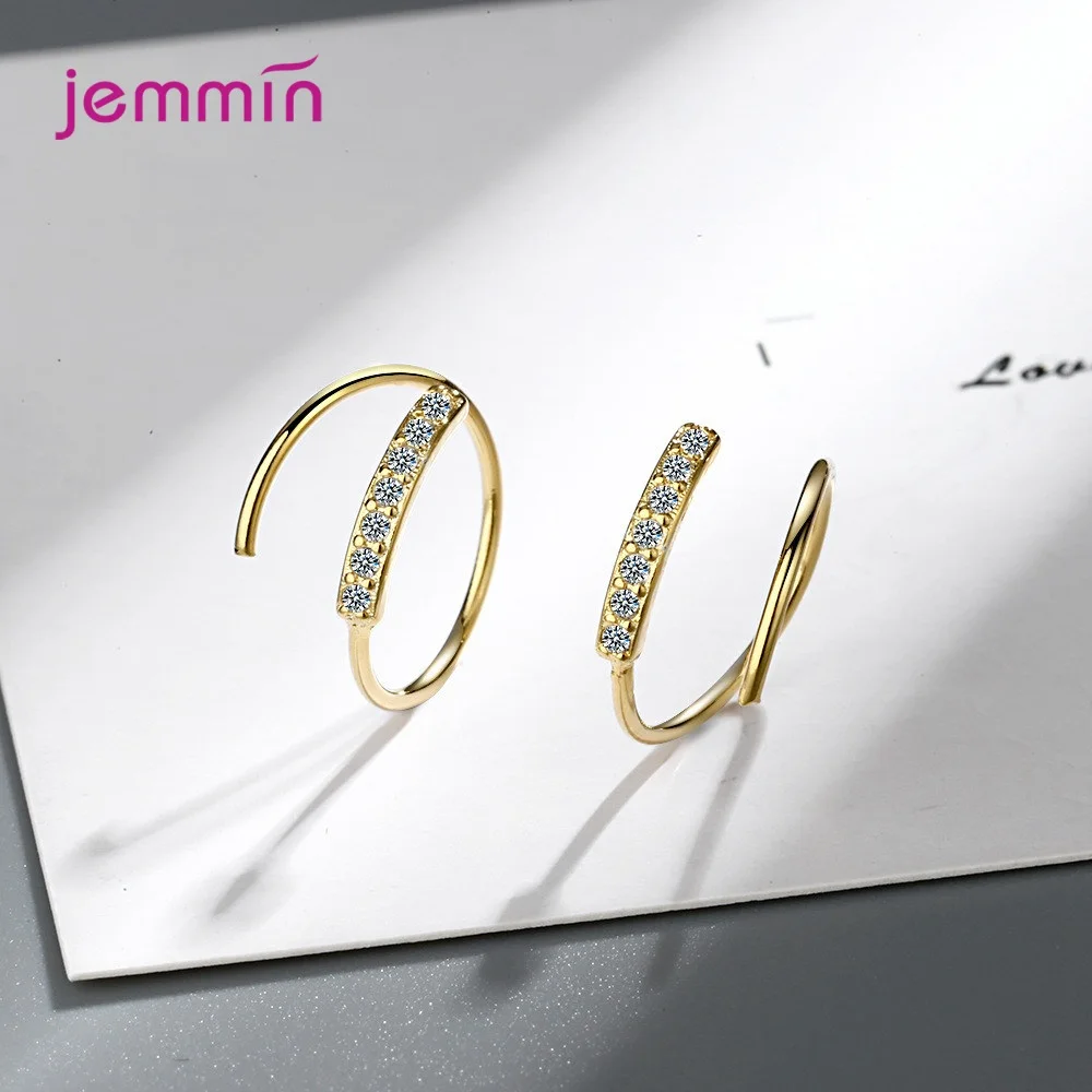 Женские серьги-кольца из серебра 925 пробы в простом Корейском стиле | Украшения и