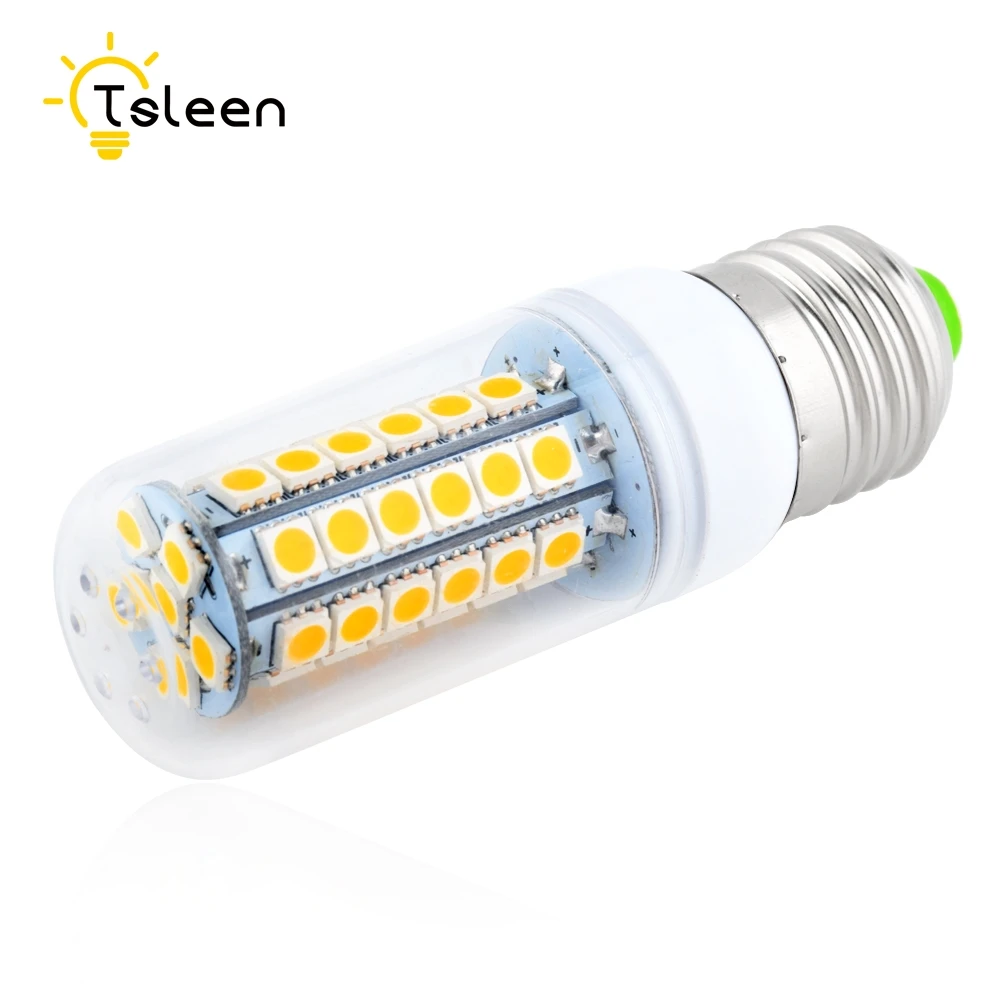 TSLEEN 5 шт. Светодиодная лампа 15 Вт 13 12 11 9 кукурузный светильник AC220V E27 E14 B22 G9 5050