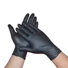 100 шт. нитриловые перчатки, ударопрочные Одноразовые черные перчатки, рабочие защитные перчатки для левой и правой руки, Прямая поставка