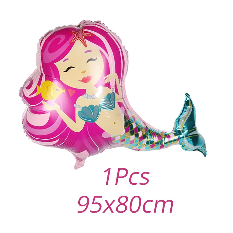 1pcs balloon MEIDDING девушка день рождения одноразовая посуда набор Русалка Вечерние воздушные шары тарелки чашки баннер для свадебного оформления Baby Shower - Цвет: 1pcs balloon
