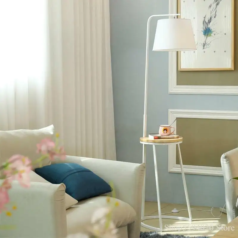 Nordic Wood Led Floor Light Loft Standing Lamp Fabric Decor Home Lighting Lamps for Living Room Flooring | Лампы и освещение