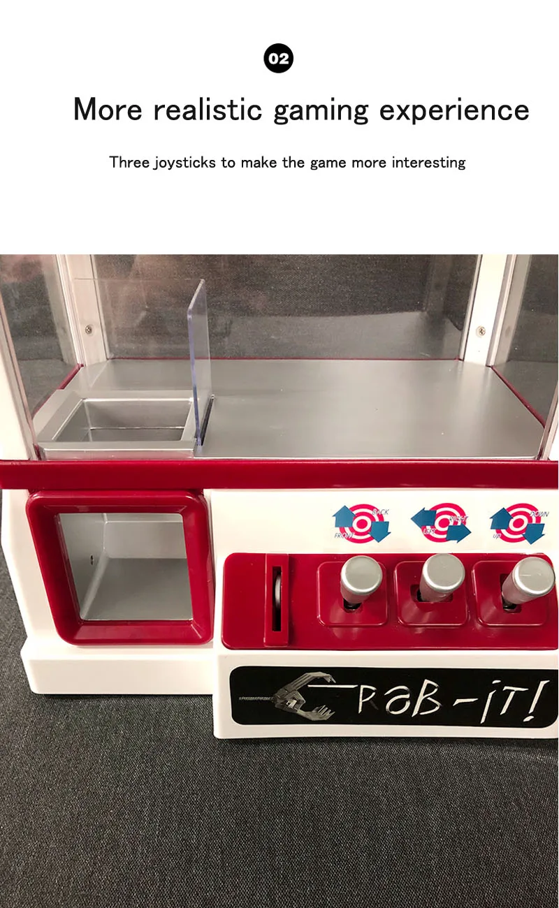 Монета кукла портативный аркадный Macnine Candy Grabber машина моторизованный коготь игра конфеты кран детские игрушки управляемая игра развлечения