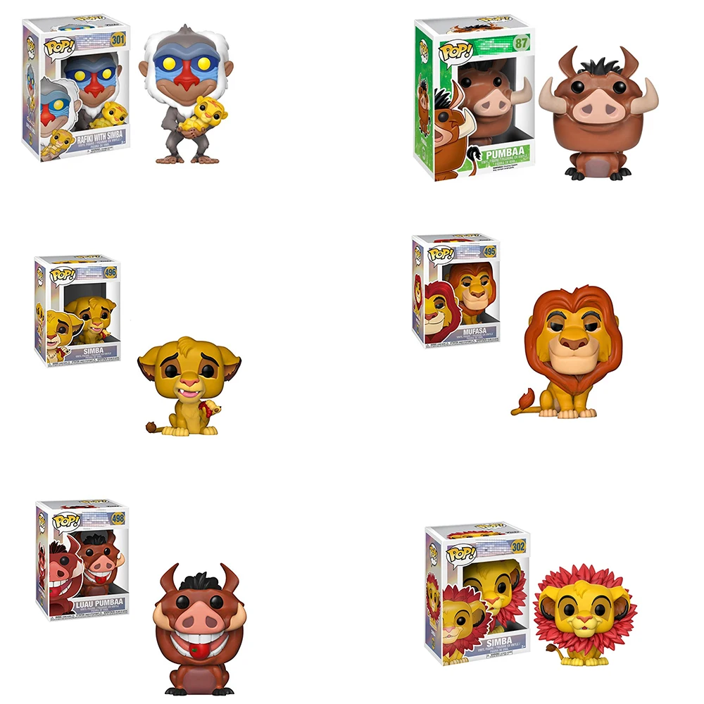 Funko POP! Король Лев SIMBA LUAU PUMBAA MUFASA виниловые фигурки Коллекция Модель игрушки для детей Рождественский подарок