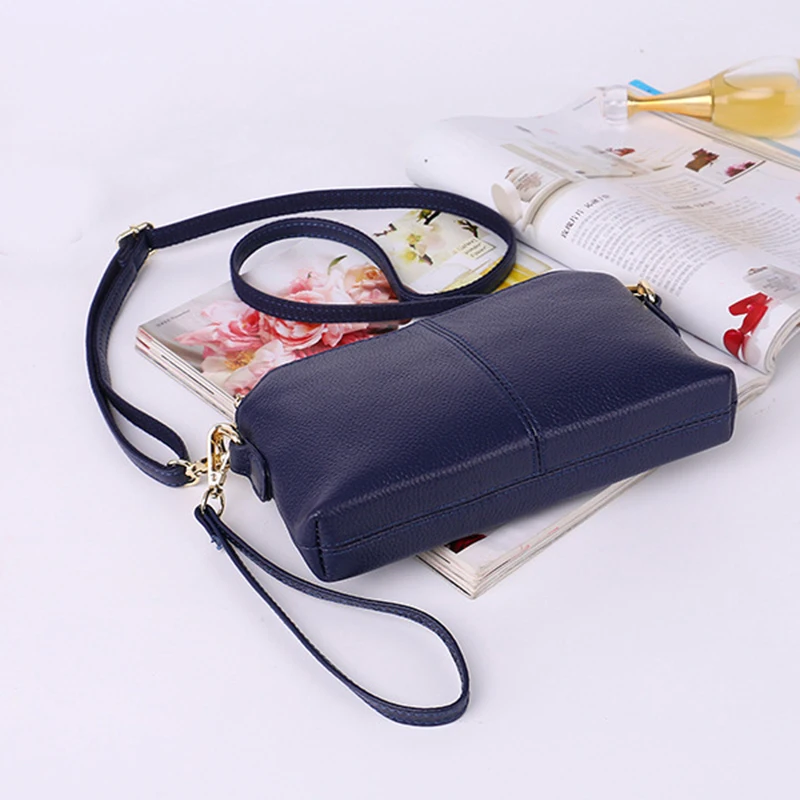 Women clutch bag female fashion genuine leather small shoulder wild mini multi-layer shell Mobile phone women purse | Багаж и сумки