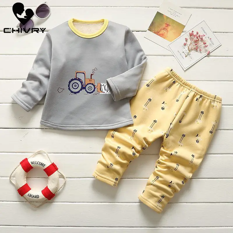 Комплект одежды для новорожденных мальчиков и девочек Топ с длинным рукавом