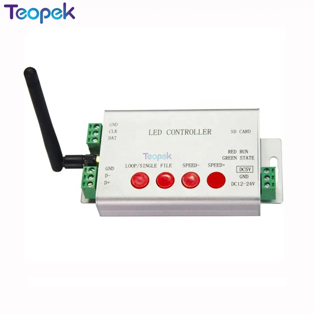 H806SB WIFI SPI Led контроллер по телефону через WLAN 1 порт управления 2048 пикселей 5 В ~ 24