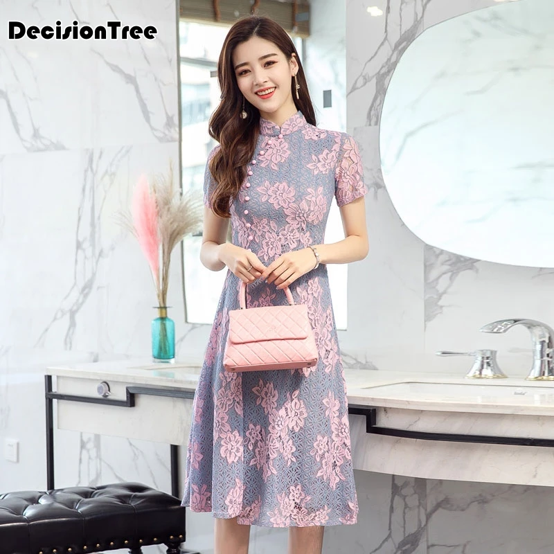Традиционное китайское платье цвета шампанского, qipao, женские вечерние платья, flok cheongsam, женские короткие кружевные вечерние платья qipao