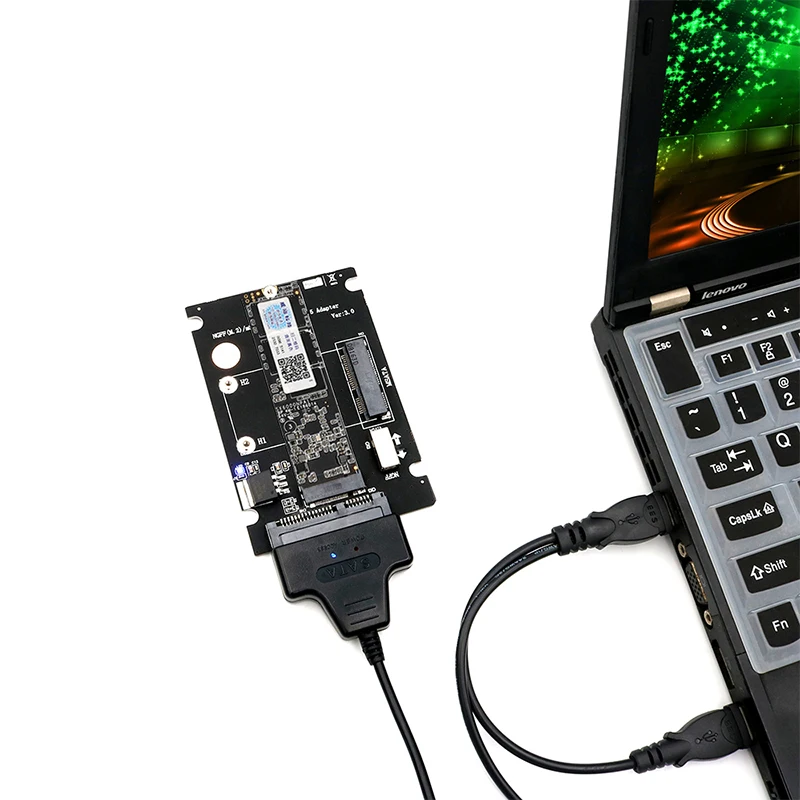 Лидер продаж 2 в 1 комбинированный M.2 NGFF ключ B и MSATA SSD к USB 0 адаптер Аксессуары |