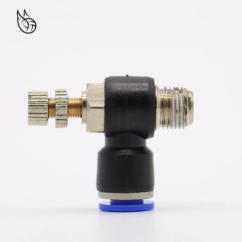 Пневматический регулятор скорости потока диаметр трубки 8 мм 6 10 12 наружный 1/4