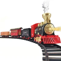 train ho battery operated railway classical freight water kit locomotive playset with smoke simulation model electric train toys