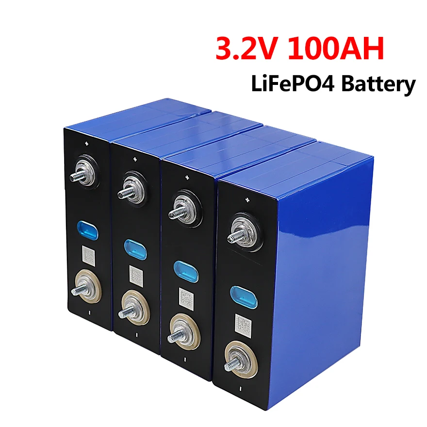 

3.2V 100Ah Battery 3.2V LiFePO4 Battery Pack Large Capacity DIY 12V 24V 48V Electric Car RV Solar Energy Storage System