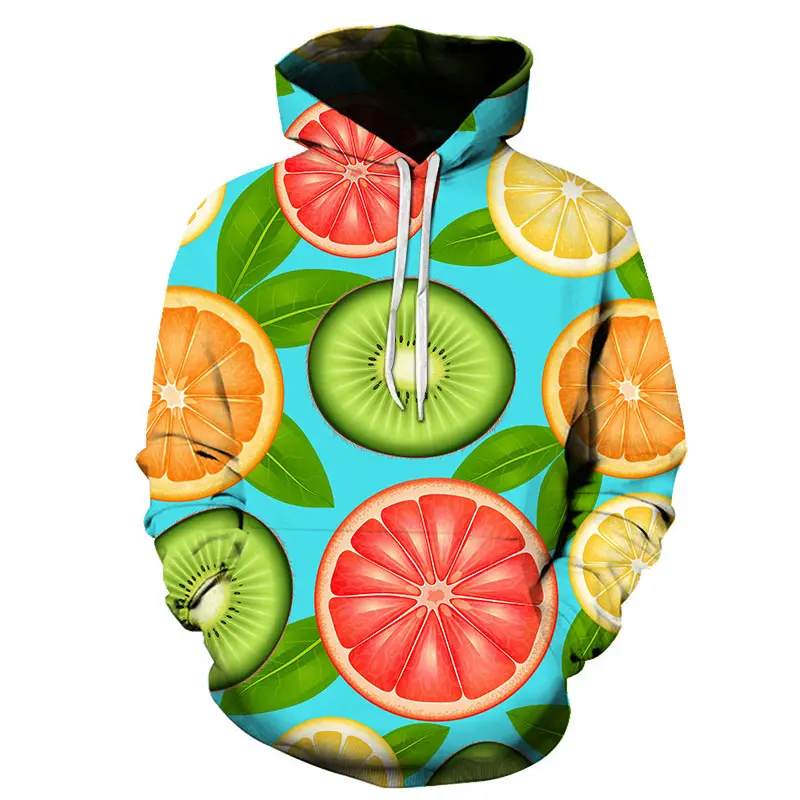 

Novelty cartoon harajuku fruit sweatshirt 3d polyester printed hoodie casual hoodies