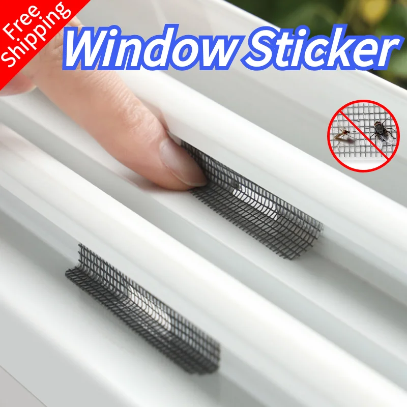 50PCS Window Weep Hole Covers Screen Patch Adhesive Window Screen Hole Patch Kit Keep Mosquito Out Anti-Insect Fly Bug Net