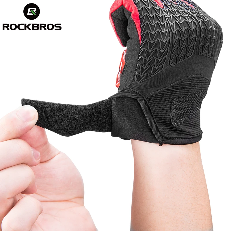 Мужские велосипедные перчатки ROCKBROS с защитой от ветра для работы сенсорным