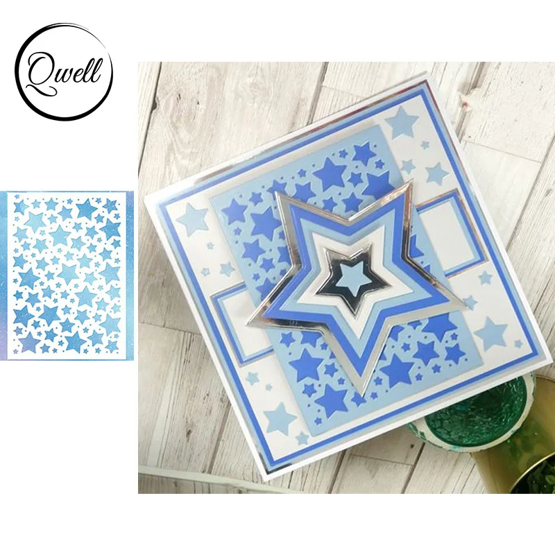 

QWELL металлические Вырубные штампы в форме звезды для скрапбукинга и изготовления карт тиснение бумаги новые 2019 вырубки