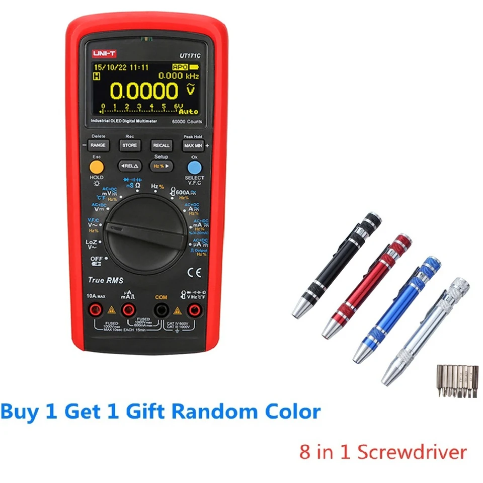 Цифровой мультиметр UNI T UT171C измеритель переменного/постоянного тока аналоговая