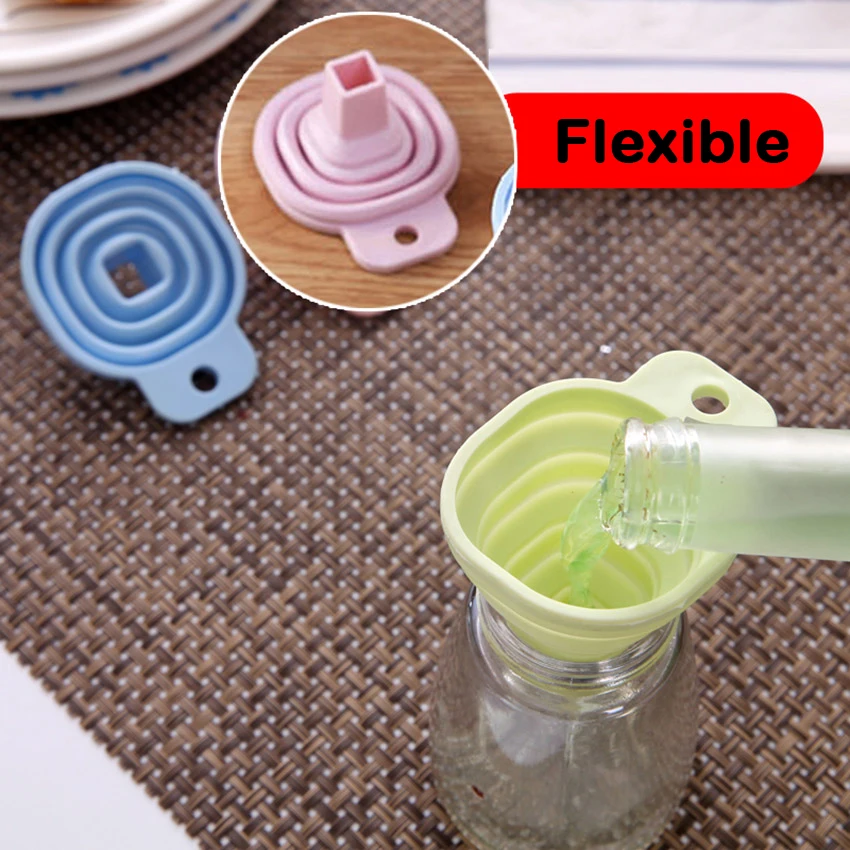 Foldable Telescopic Funnel Food Dispensing Liquid Dispenser Household Food Grade Baking Cooking Tools Accessories vegetable glycerin usp food grade 99 7% clear liquid soap
