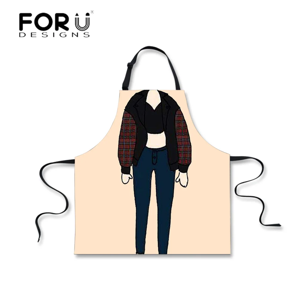 

Фартук FORUDESIGNS без рукавов, Забавный дизайн нижней части тела, ранцы для домашнего приготовления пищи, выпечки, кофейни, уборки, кухонные прин...