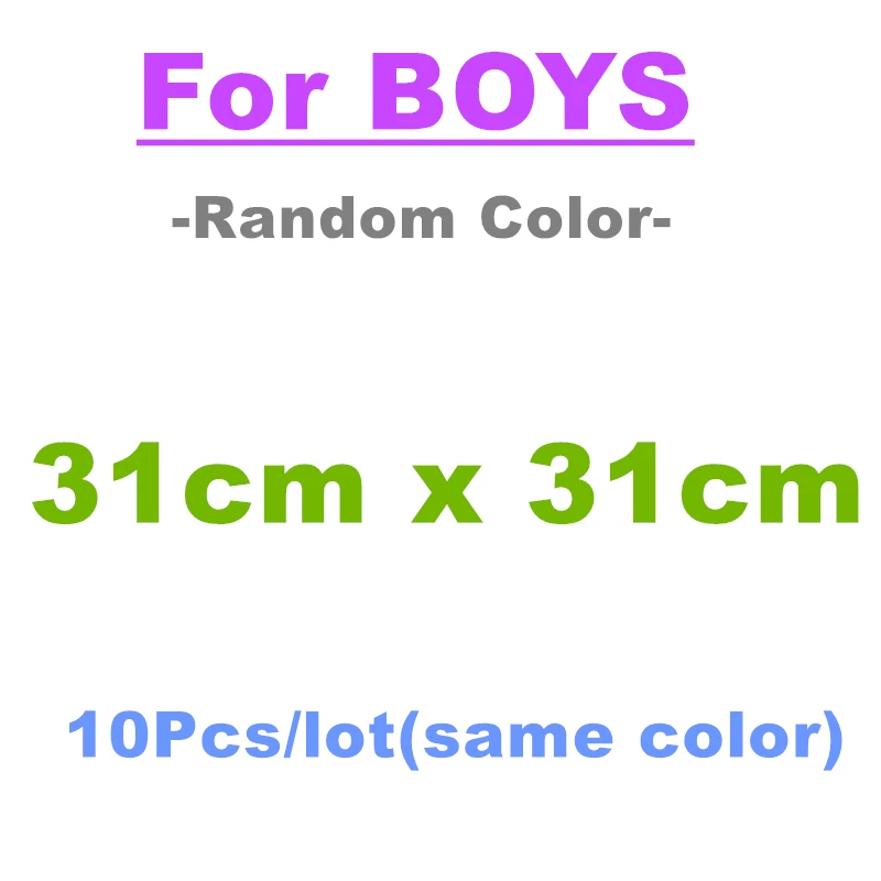 For BOYS(31x31cm) 10 шт. детское полотенце для кормления Плюшевый Медведь Кролик точка диаграмма печатных детей маленький платок Марля s кормящих YYT308 - Цвет: For BOYS(31x31cm)