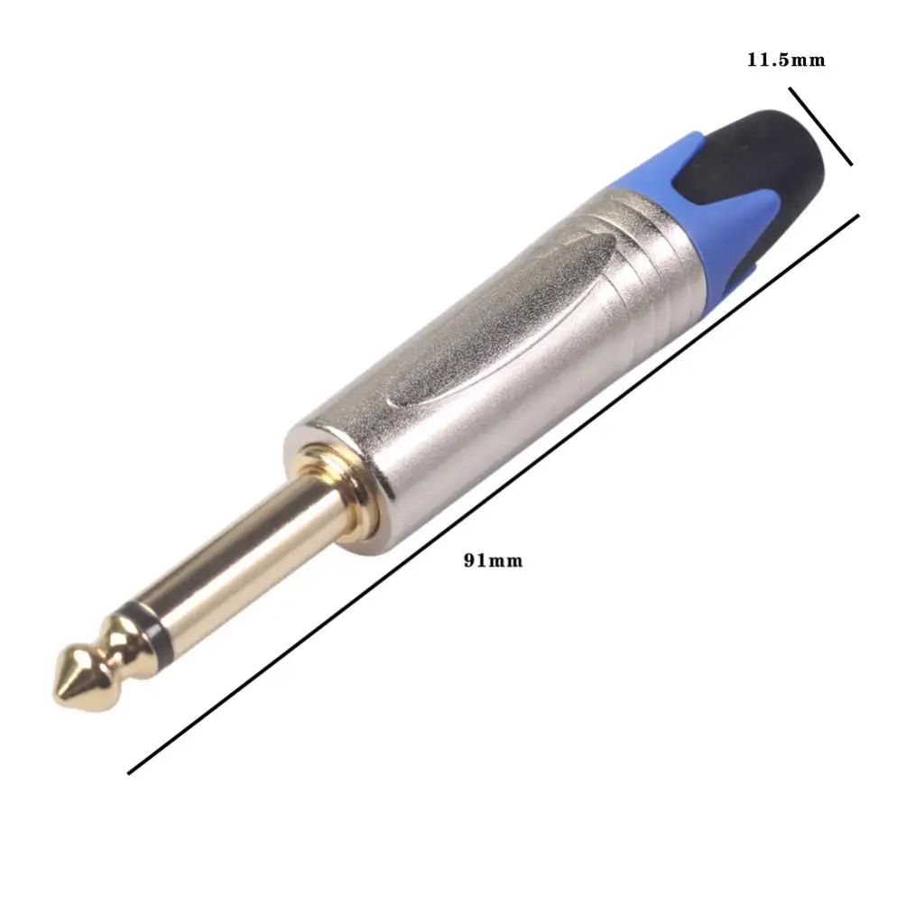 

Pack of 2 Alloy 1/4 6.35mm Stereo Solder Connector Amplifier Accessories